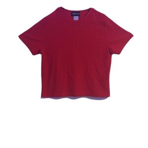 Sag Harbor Red Boxy Short Sleeve T-Shirt